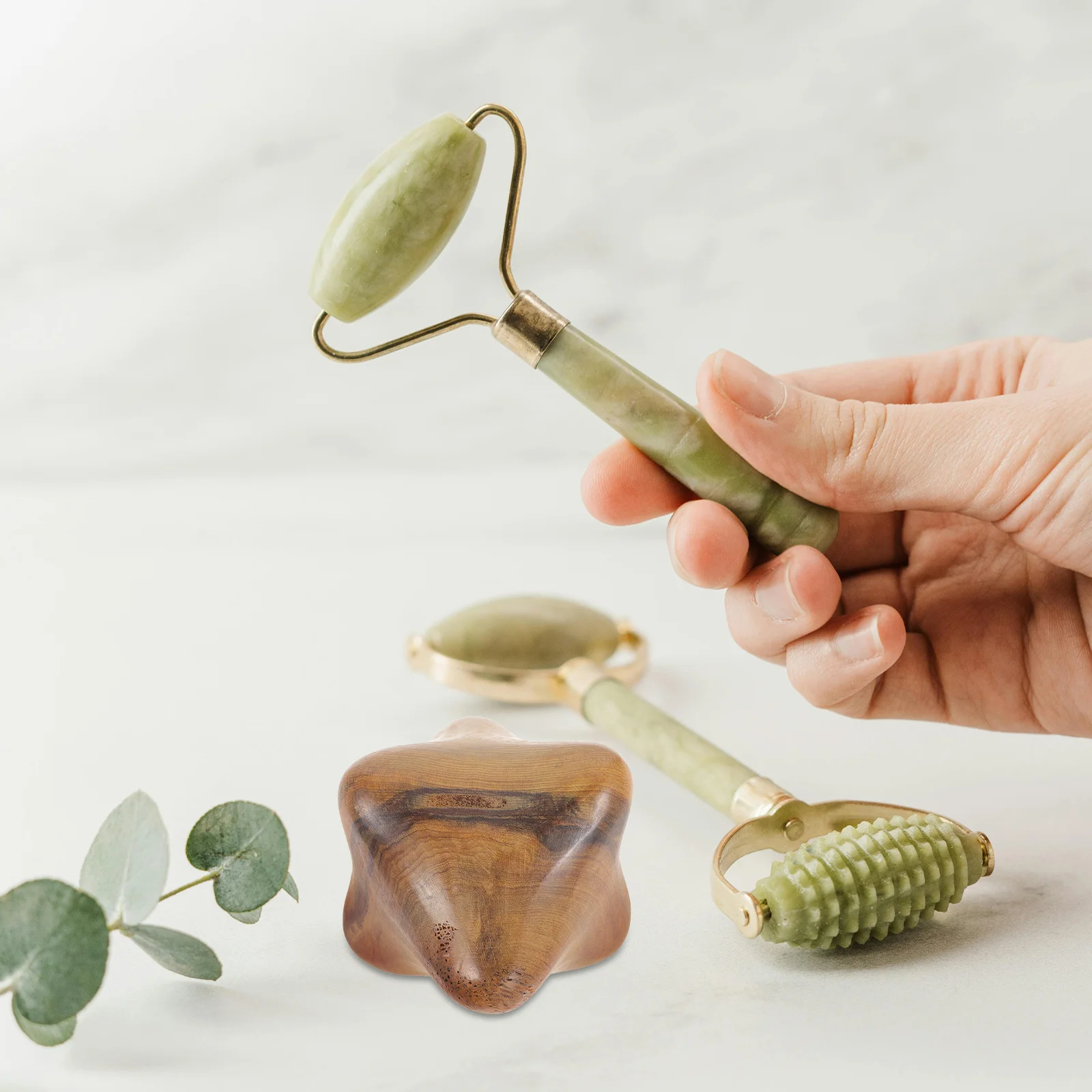 

NOLITOY инструмент для рефлексологии рук, точечный массаж, облегчение ладони для женщин, деревянный чехол-держатель