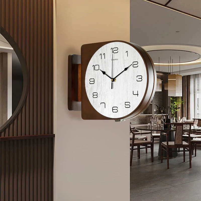 ‌Double-Sided Triangle Wall Clock - Modern Minimalist Design, Creative Living Room Decor, Silent Movement, Unique Fashion Clock