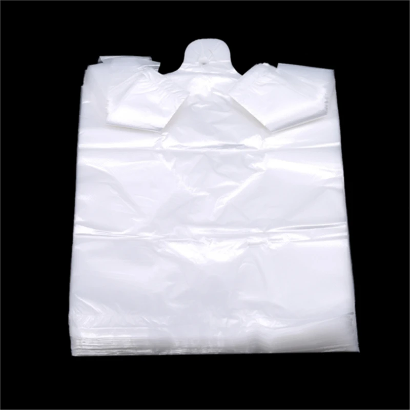 100pcs Transparent Bags Shopping Bag Plastic Supermarket Bags