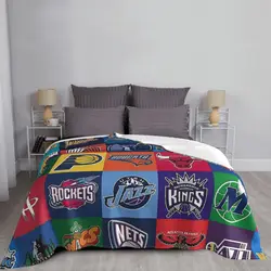 Basketball USA Poster Blanket Bedspread On The Bed Vintage For Bed