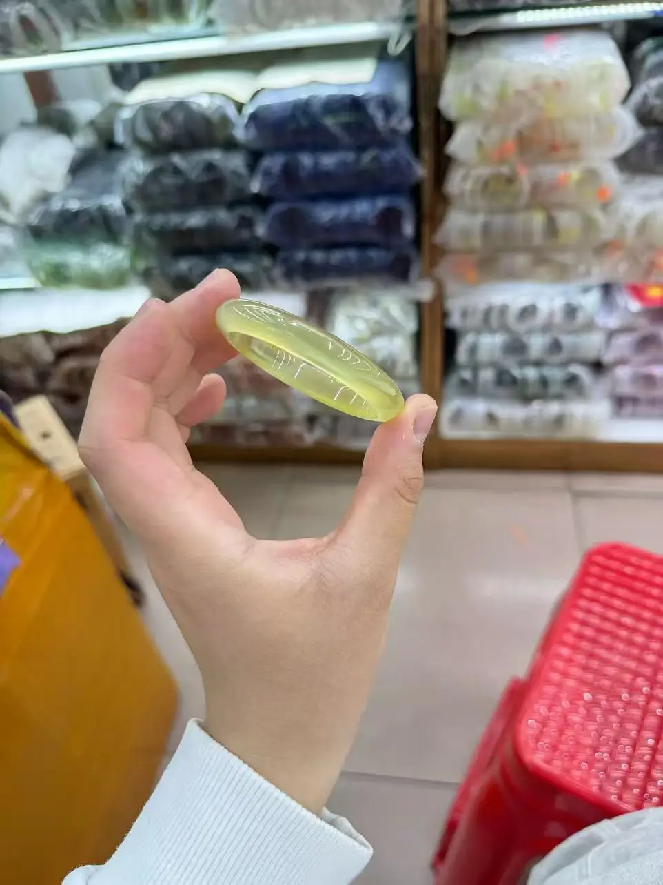 A Grade High Ice yellow chalcedony Bracelet Natural Original Ecological Bangle Jewelry Women's Exquisite Beautiful Bangle Gift