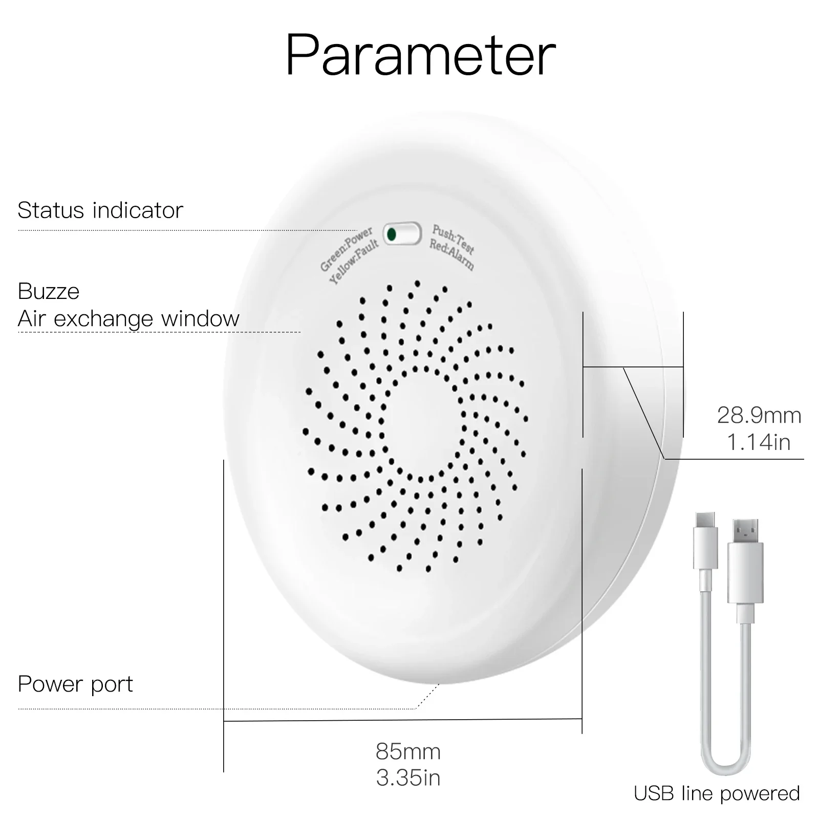 Detector inteligente de fugas de Gas ZigBee, Sensor de Combustible, sistema de alarma de seguridad para el hogar, Control remoto por aplicación Tuya Smart Life