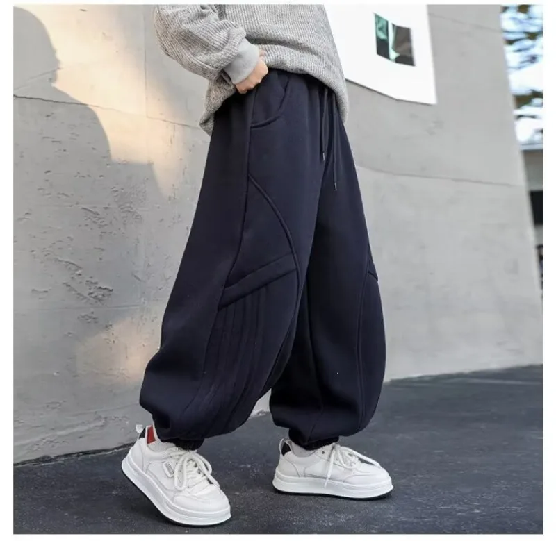 4-14 Jahre Teenager Jungen Sporthosen Herbst 2026 UNITIM Kinder Jungen Jogginghose Locker Sitzend mit Elastischem Bund Stilvolle Junior Kinder Jungen Hosen – Detail 10