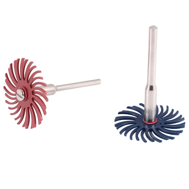 

B03C-64Pcs 1 Inch Radial Bristle Disc Kit Abrasive Brush 3 And 2.35Mm Shank Detail Polishing Wheel For Rotary Tool Accessories