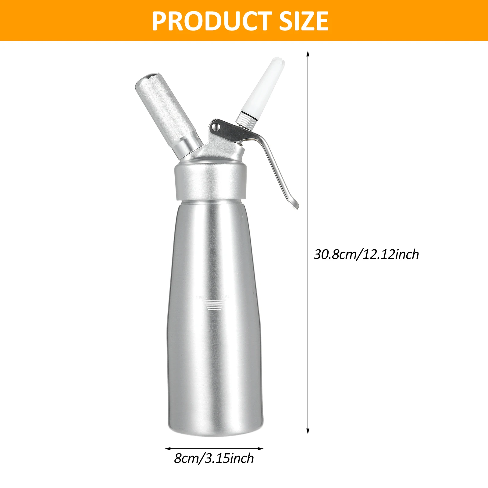 500 مل كريم السواط، موزع كريمي مخفوق احترافي مع 3 أطراف تزيين مختلفة، فرشاة تنظيف