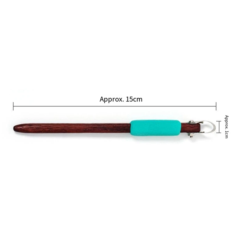 Pottery Carving Scraper Red Rosewood Handle Ring Single-Head Scraper DIY Ceramic Texture Scraping Texture Carving Tool Durable