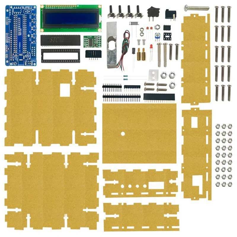 Top-Microcontroller Electronic Scale DIY Kit With Bracket Load Cell Circuit Experiments Parts Self Assembled Circuit Board