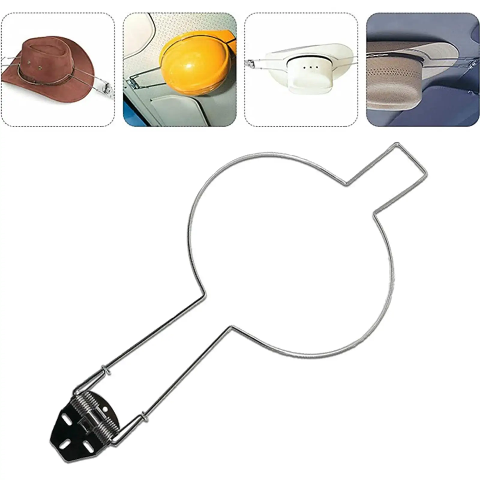 Stainless Steel Cowboy Hat Holder, Built in Spring Sturdy Hat Organizer Hat