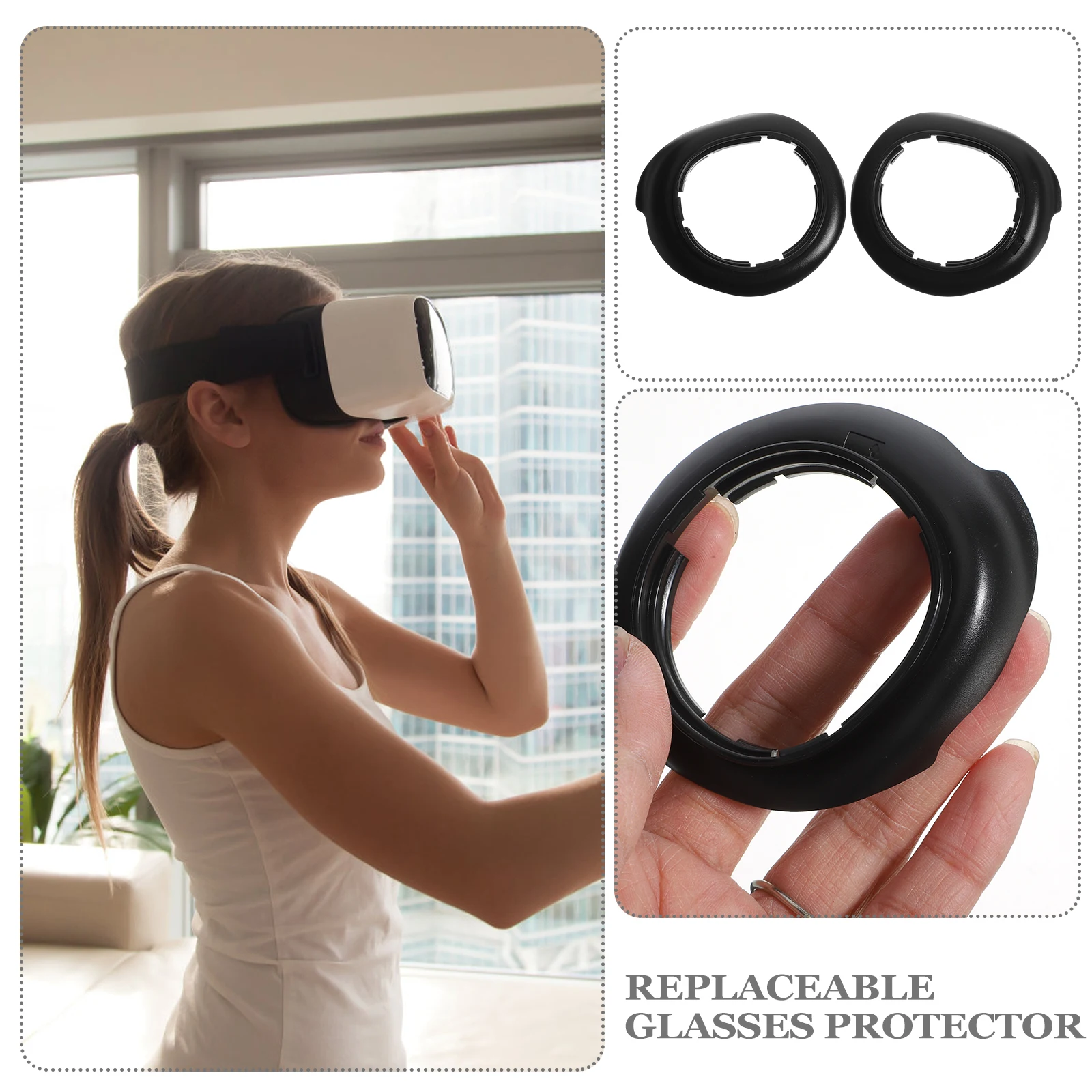 

Vr Glasses Lens Protector Anti scratch Cover Replaceable Parts Vr Lens Replaceable Glasses Protector Protectors Household