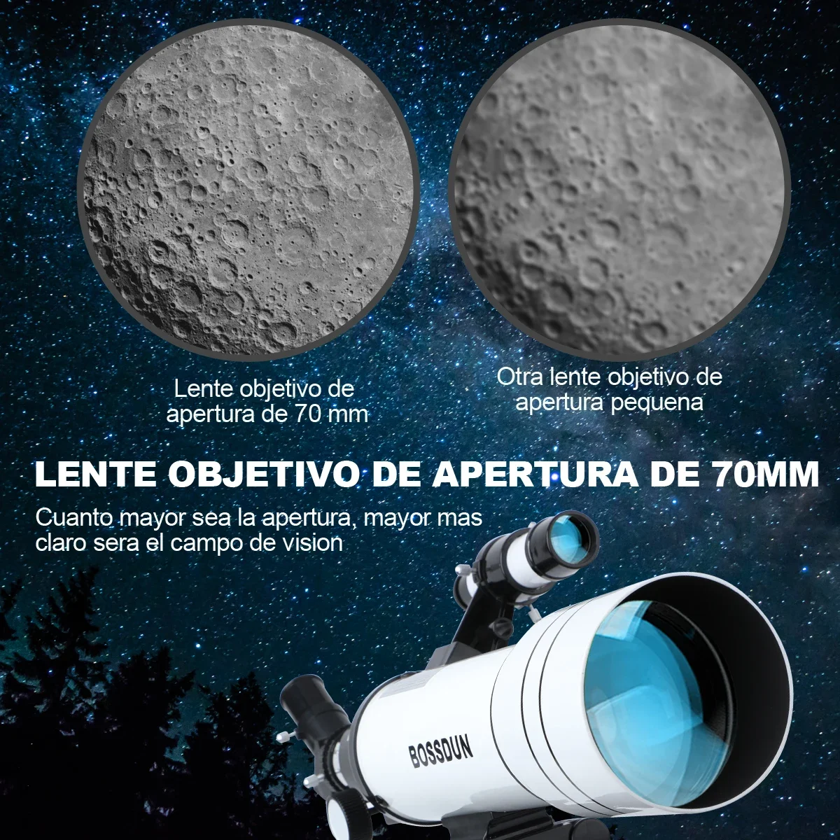 Imagem -05 - Telescópio Astronômico Profissional 333x Universo Lua Estrelas Visão Noturna hd Espaço Profundo Monocular Melhor Presente para Crianças