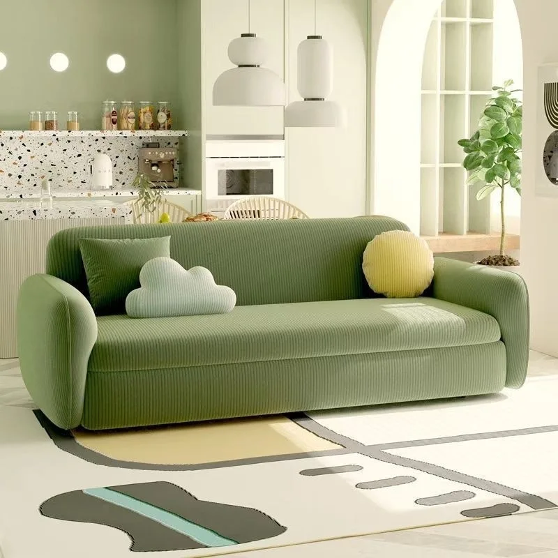 أريكة سرير المشاهير على الإنترنت حديثة وبسيطة من صوف الضأن، شقة صغيرة، غرفة المعيشة، المنزل، التراص، الخشب الصلب، متعددة الوظائف #4