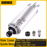 Water Cooled Spindle Motor 800W 1.5KW 2.2KW 3KW 4.5KW 5.5KW CNC Router Spindle 220V 380V 110V for CNC Router Engrave Carved Wood