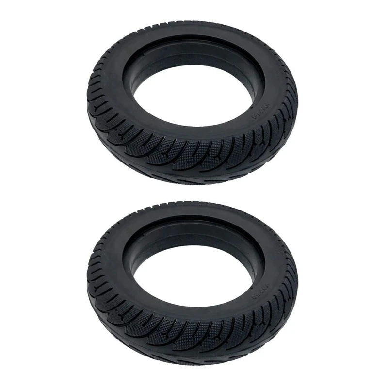 

2Pcs 10X2.5 Black Solid Tire For Electric Scooter Folding E-Bike Widened Tyre Rubber Non-Inflation Electric Scooter Tire