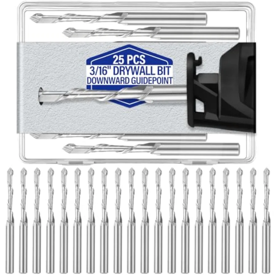 

Pcs Drywall Router Bits 3/16 Drywall Rotor Tips M2 High Speed Steel Cutting Bit Downward Router Cutout Rotary Guidepoint Drill