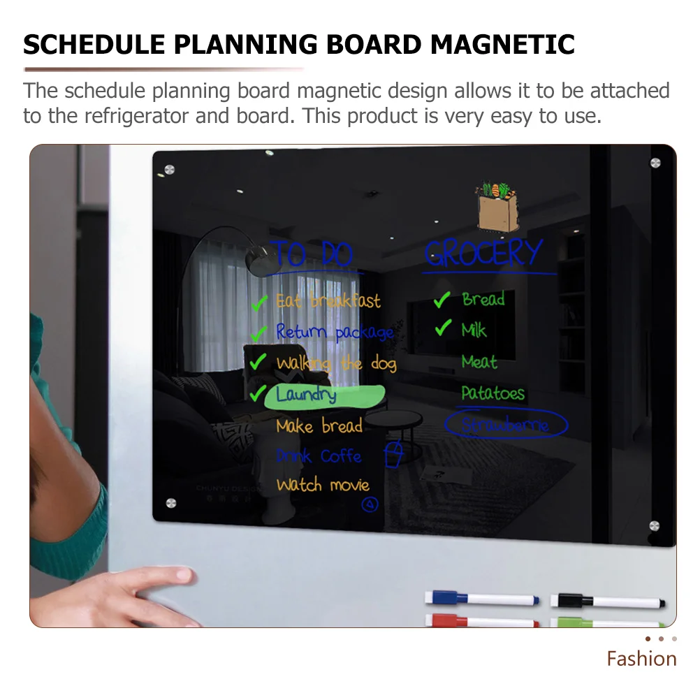 Imagem -03 - Regraváveis Pequeno Message Board Dry Erase Boards Suprimentos de Cozinha Lembrete Magnético Escrita Frigorífico