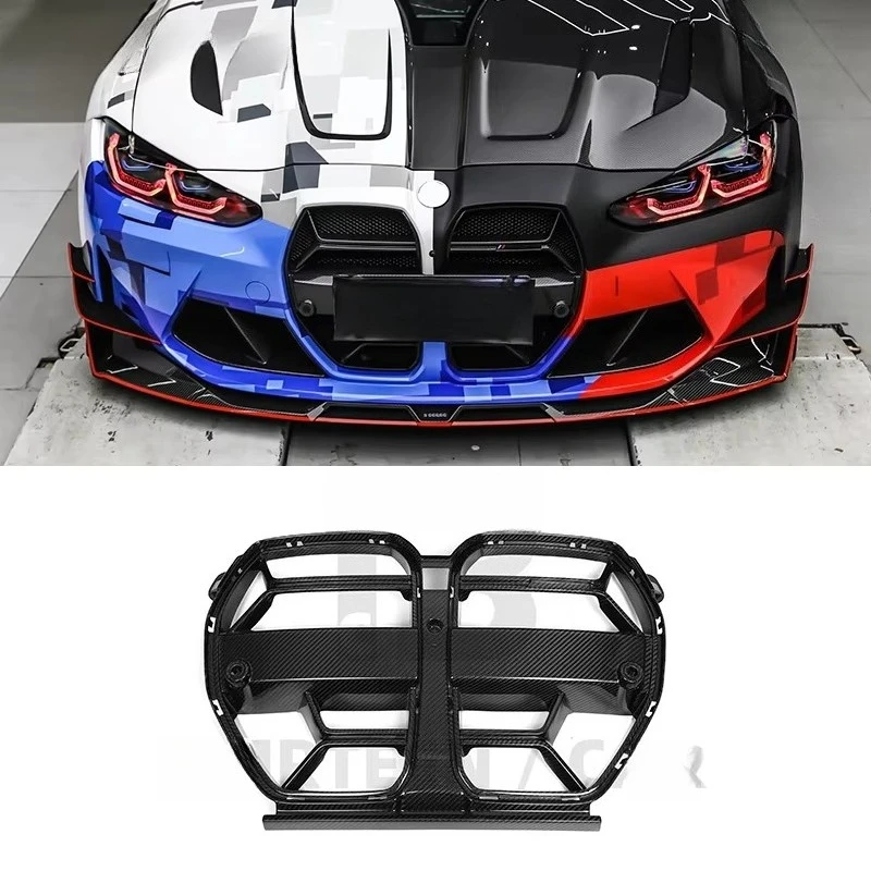 

Dry Carbon Fiber G80 M3 Front Grill CSL STYLE Grilles Carbon Parts Auto Parts M3 M4 G80 G82 G83 Car Front Bumper Grills