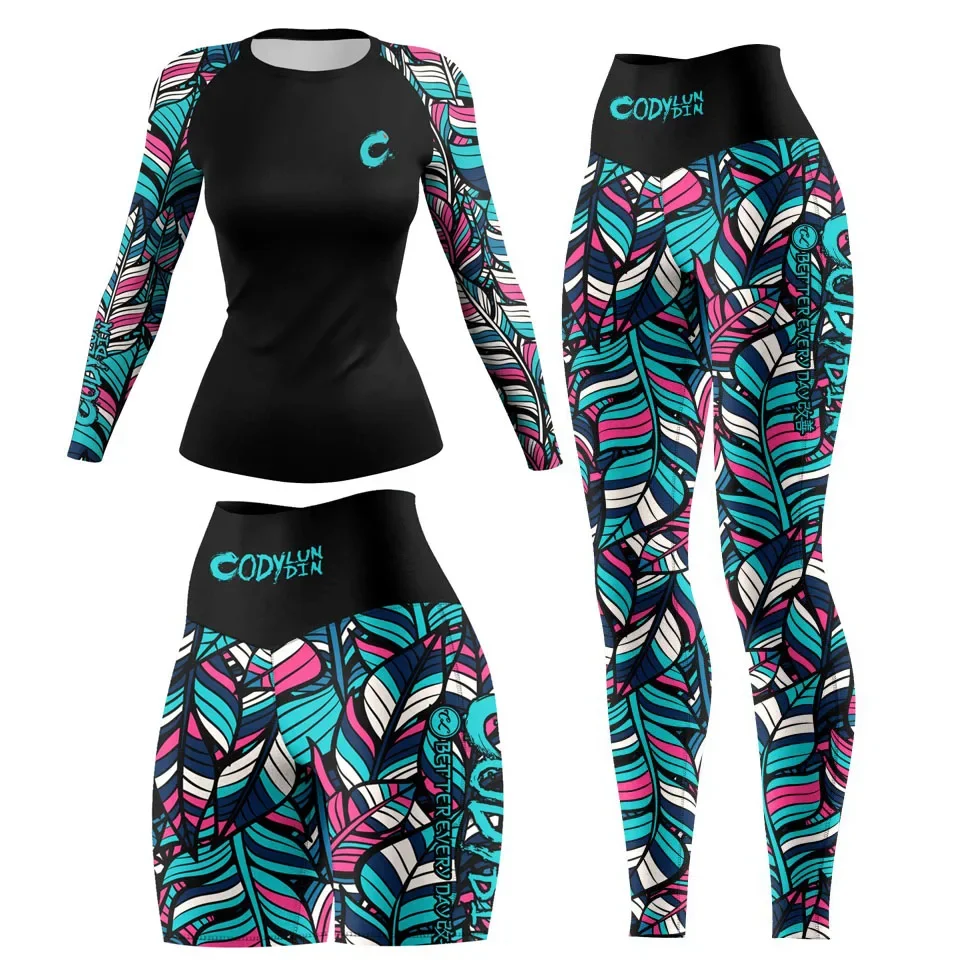 Women's Compression Yoga Tracksuit MMA BJJ Boxing Muay Thai Rashguard Training Fitness Workout Gym Clothing Running Sportswear view 4