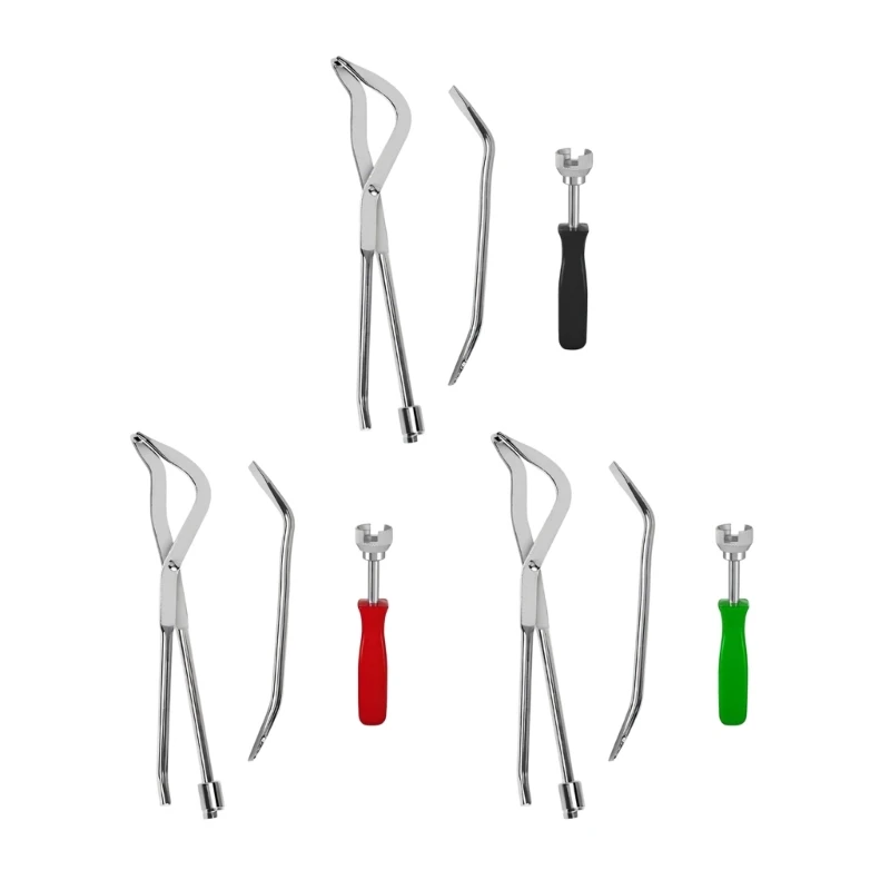 Steel Drum Brake Tool Set with Brake Spring Pliers Adjusting Spoon and Spring Tool for Routine Garage Brake Service