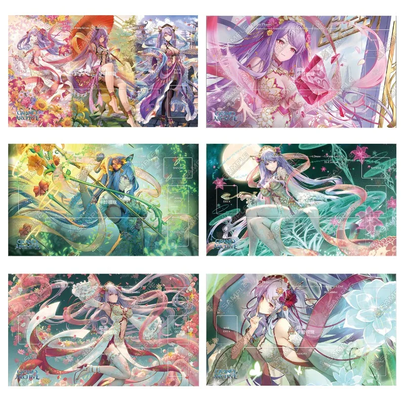 

New Grand Archive Series Diao Chan 600x350mm Single Player Trading Card Playmat Shriveling-Vines Rubber Board Game Mat Toy Gift