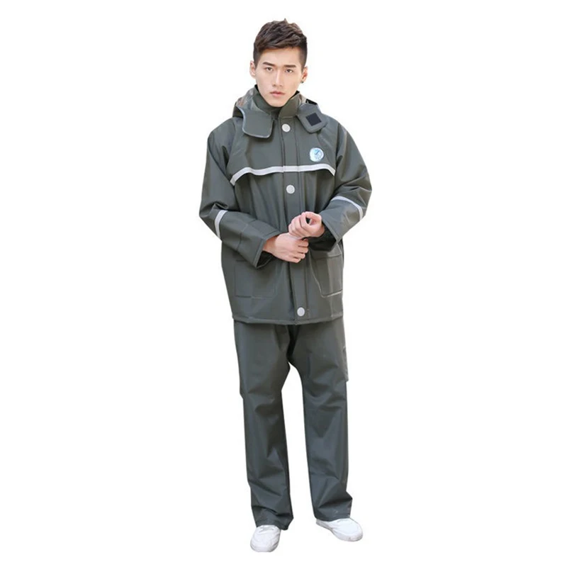 

Thickened Raincoat Rain Pants Suit Split Waterproof Motorcycle Raincoat Men Outdoor Cycling Rain Coat Poncho Camping Hiking Tour