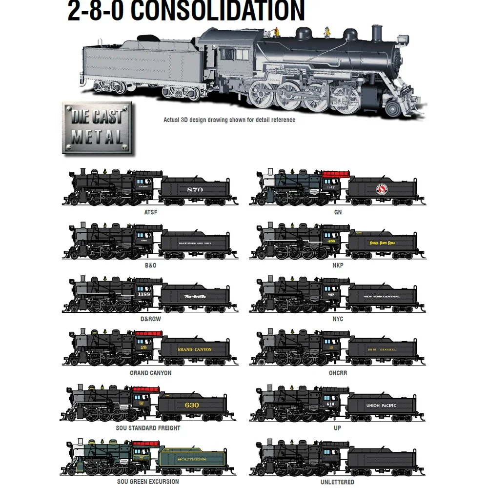 BROADWAY Train Model HO Type 1/87 Steam Locomotive Digital Sound Effect Smoke Effect Rail Car Toy