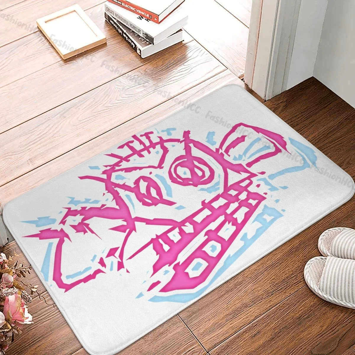 Arcane League of Legends Animated Bathroom Mat Monkey Bomb Doormat Flannel Carpet Outdoor Rug Home Decor