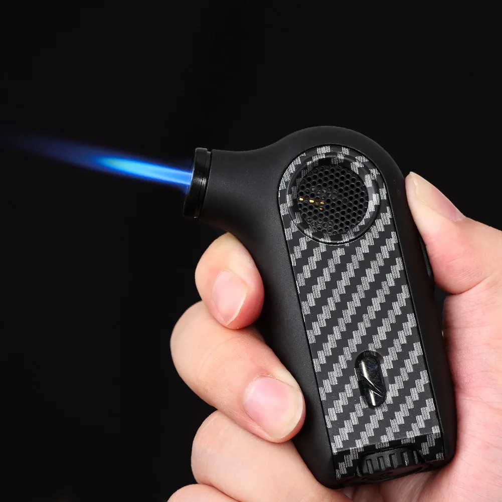 

Portable Powerful Blue Flame Gas Torch Lighter, Visible Window, Fixed Fire Lock Gadget, Man Gift