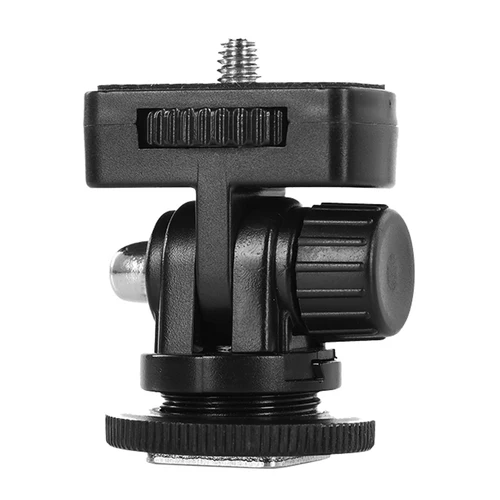 Imagen 1 del producto Adaptador de montaje de zapata con tornillo de 1/4 pulgadas, poste de ángulo ajustable de 180 grados para cámara DSLR, Monitor de luz LED Flash Canon Nikon