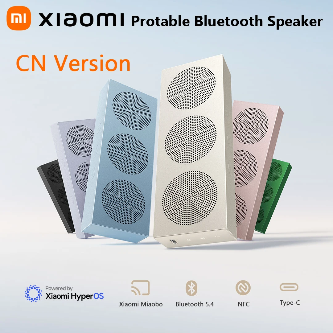 

Xiaomi Protable Bluetooth Speaker Combination Stereo Three Unit Acoustic Configuration IP66 Waterproof 1980mAh BT5.4 NFC Type-C