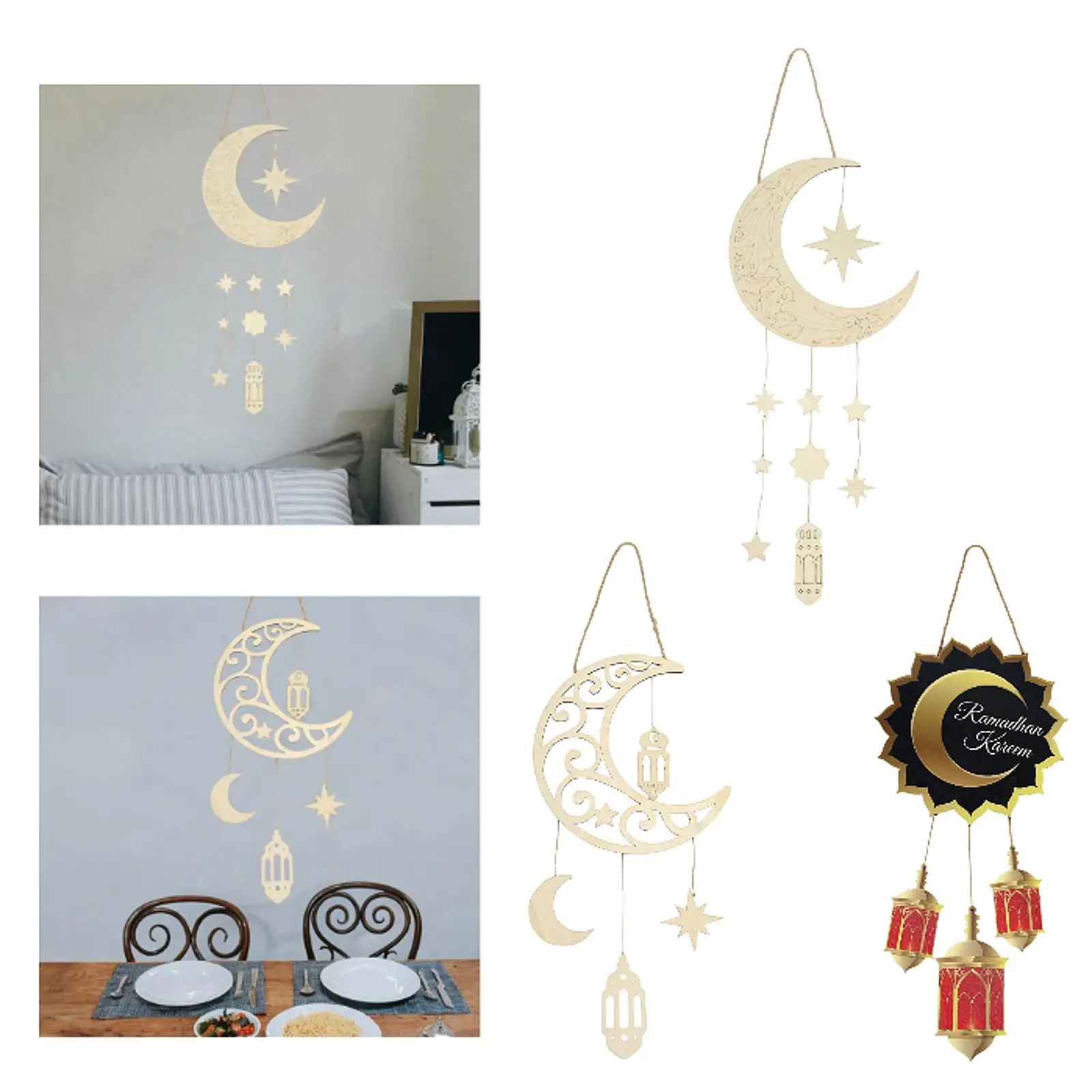 

Eid Mubarak Door Sign Wall Hanger Middle Eastern Friend Gift Wall Decor