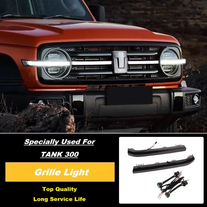 Specially Used For TANK 300 Top Quality Medium Grille light Special Modified Daytime Running Light Decorative Light