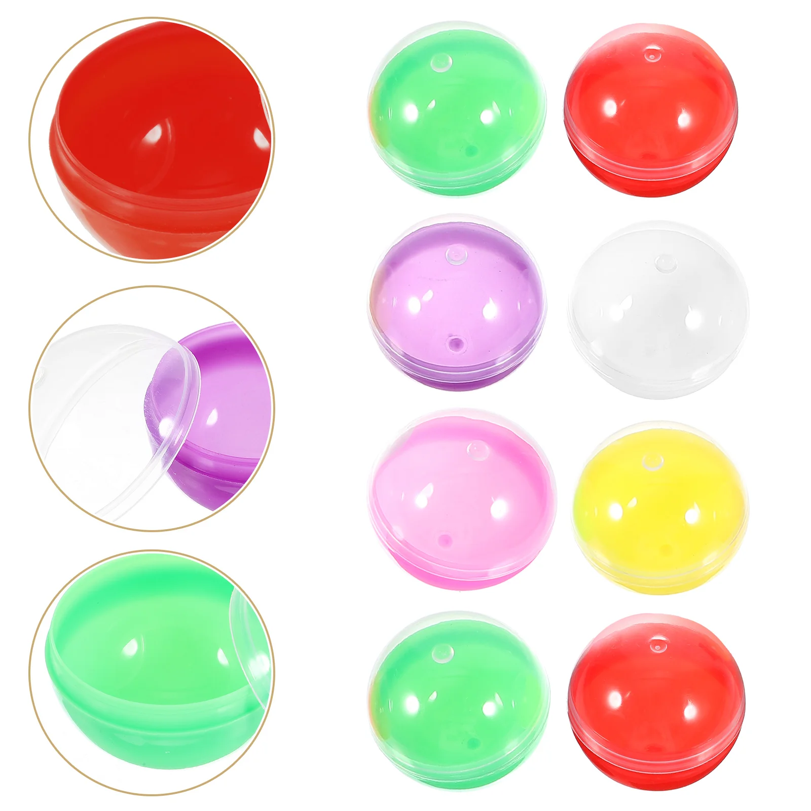 Egg Shell Plastic Empty Ball Capsules Balls Storage Gumballs Vending Easter Eggs Round