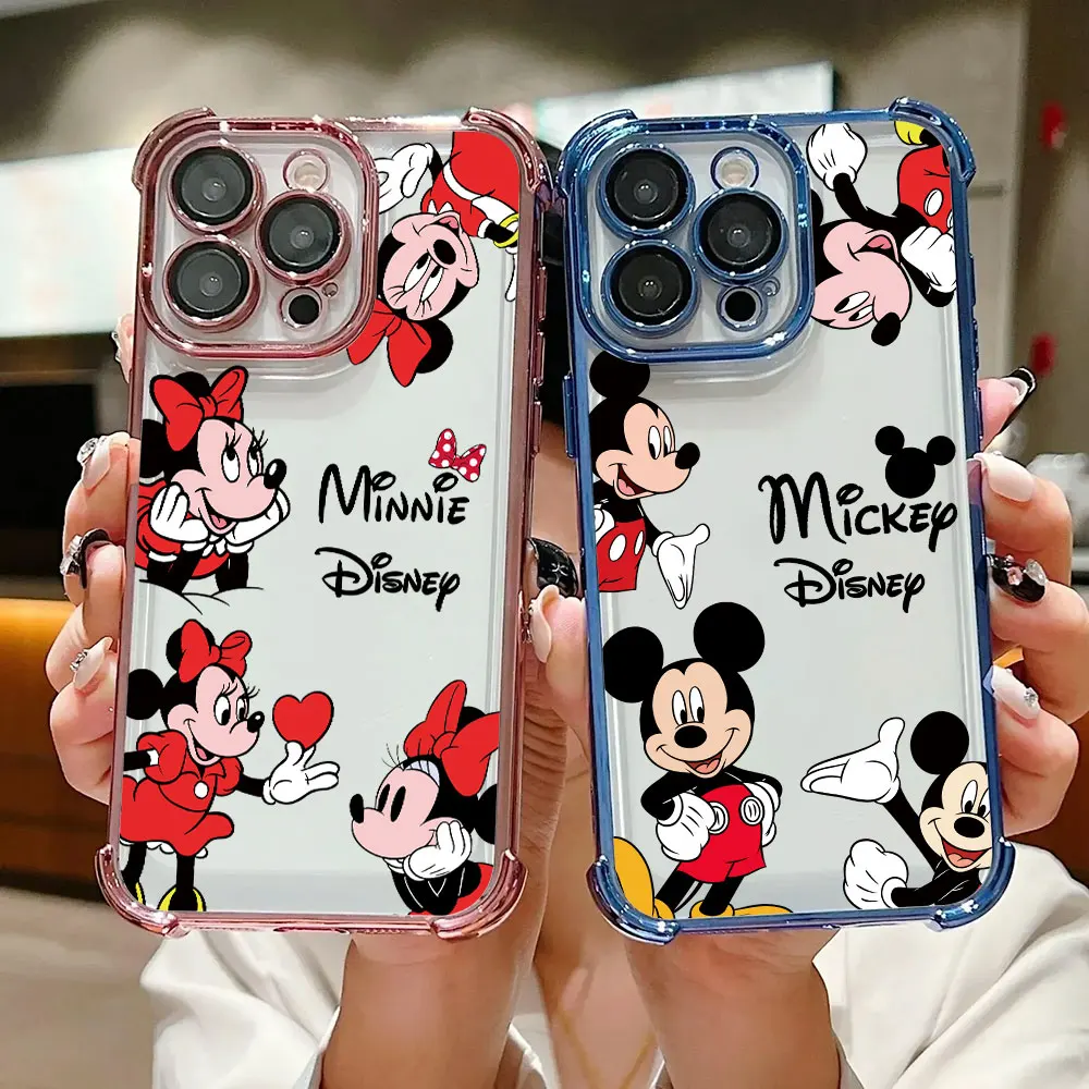 

Mickey Minnie Mouse Stitch Disney Case For iPhone 17 Air 16 15 14 11 12 13 Pro Max 16e 17E 15 Plus Shockproof Fundas Phone Cover