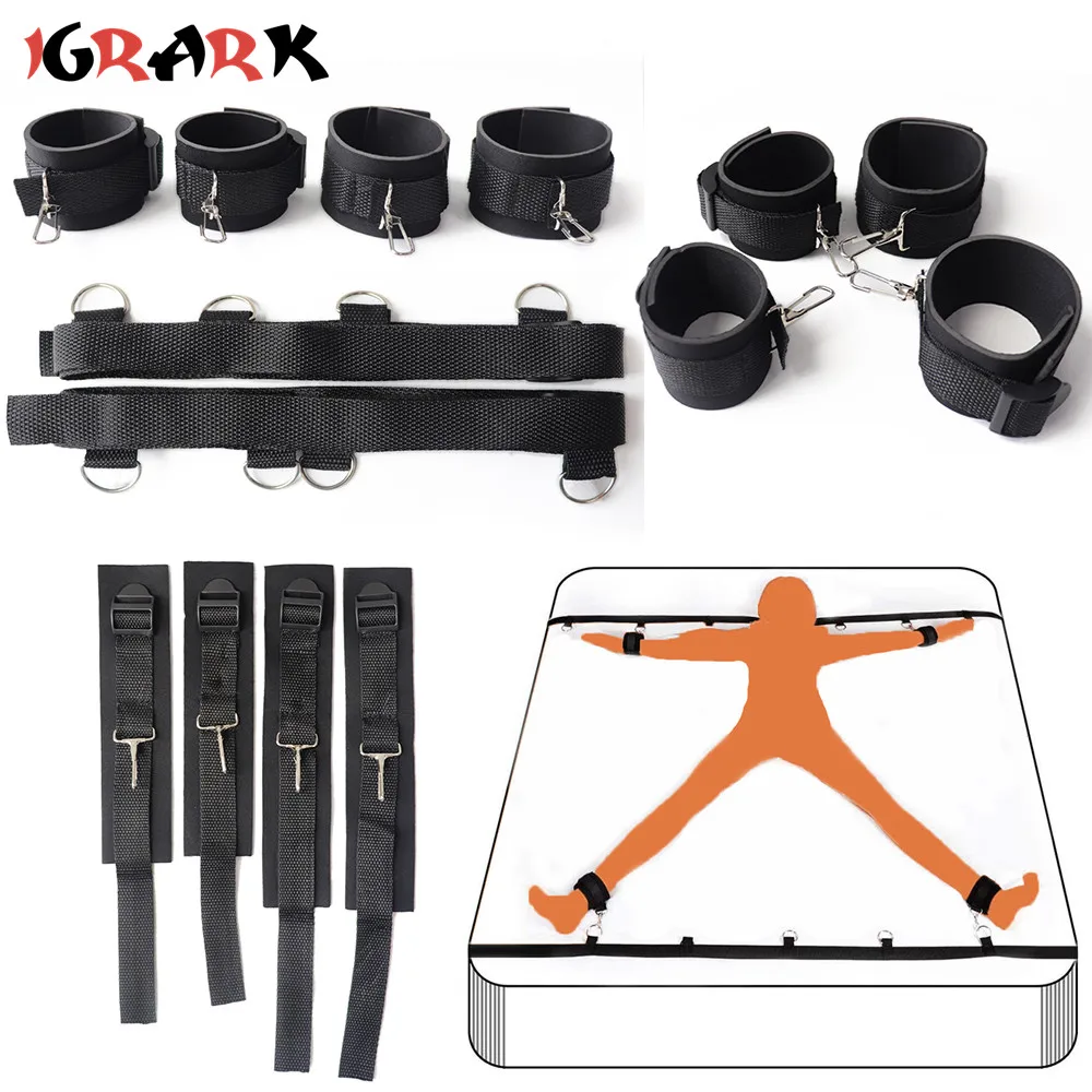 Adult Games Erotic Sex Toys For Woman Men Couples Slave Handcuffs Nylon BDSM Equipment Bondage Restraints Fetish Sex Products