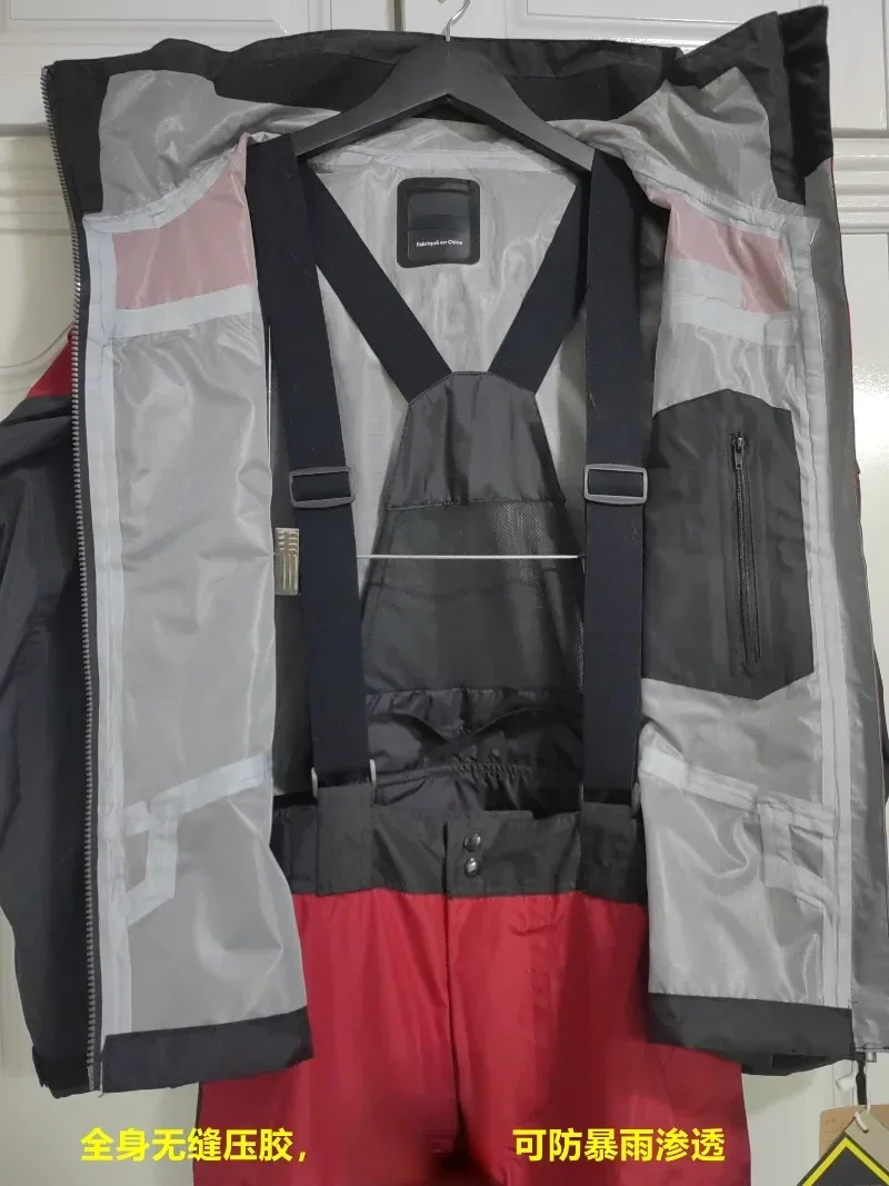 ربيع الخريف سترة الصيد مقاوم للماء والسراويل الشاملة 2 قطعة مجموعة للرجال غير نافذ للمطر 3-layered الصيد الدعاوى ملابس الصيد #6