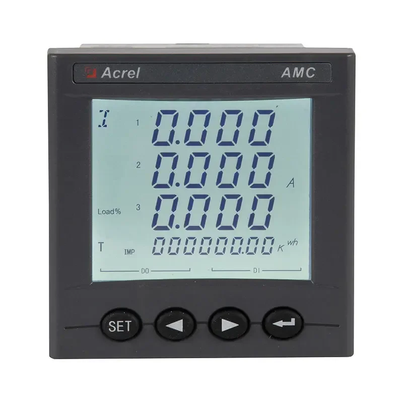 Wyświetlacz LCD Amc72L-E4/KC Panel AC montowany trójfazowy pobór mocy cyfrowy licznik energii z zapisem zdarzeń DI/DO