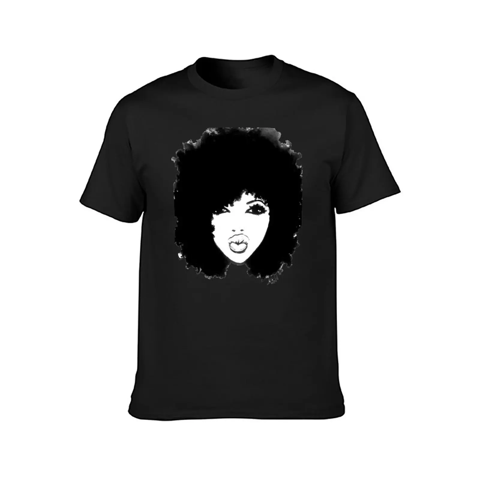 Natural Hair Curly Hair Autumn Black Kinky Afro T-Shirt summer tops Blouse mens cotton t shirts