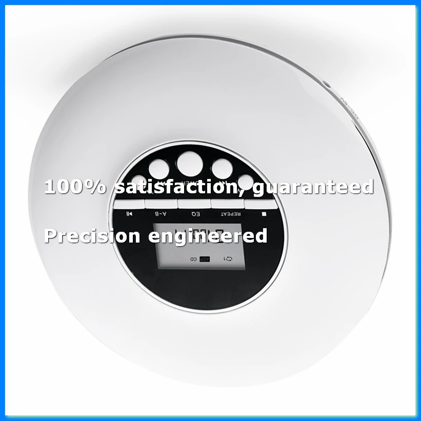 Portable CD Player MP3 Music Player with Stereo Earbuds and Bluetooth Output CD Player with LCD Display White-A21R