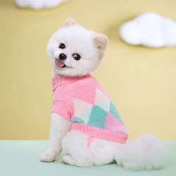 Dog Winter Clothes Teddy Sweater Knitted Pet Clothes For Small Medium Dogs Puppy Pet Sweater Yorkshire Dog Fashion NEW