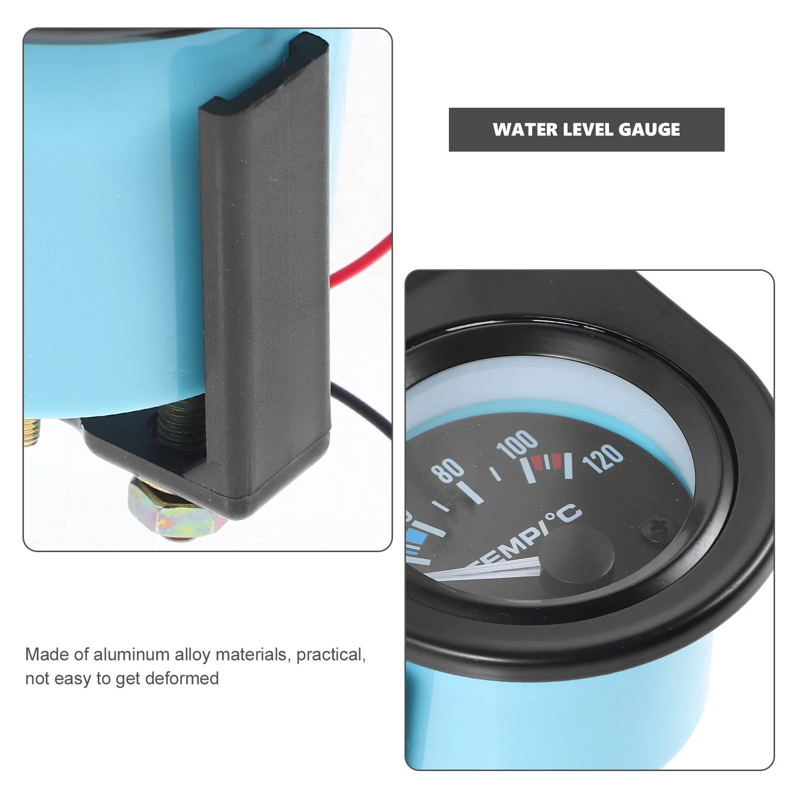 

Water Temperature Gauge 52mm Aluminum Alloy Mechanical Water Temp Meter for Car Vehicle Truck Boat Dashboard Car Accessory