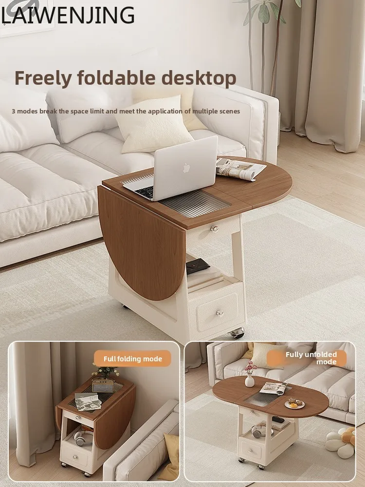 

SGF foldable small table mobile antique solid wood bedside side cabinet