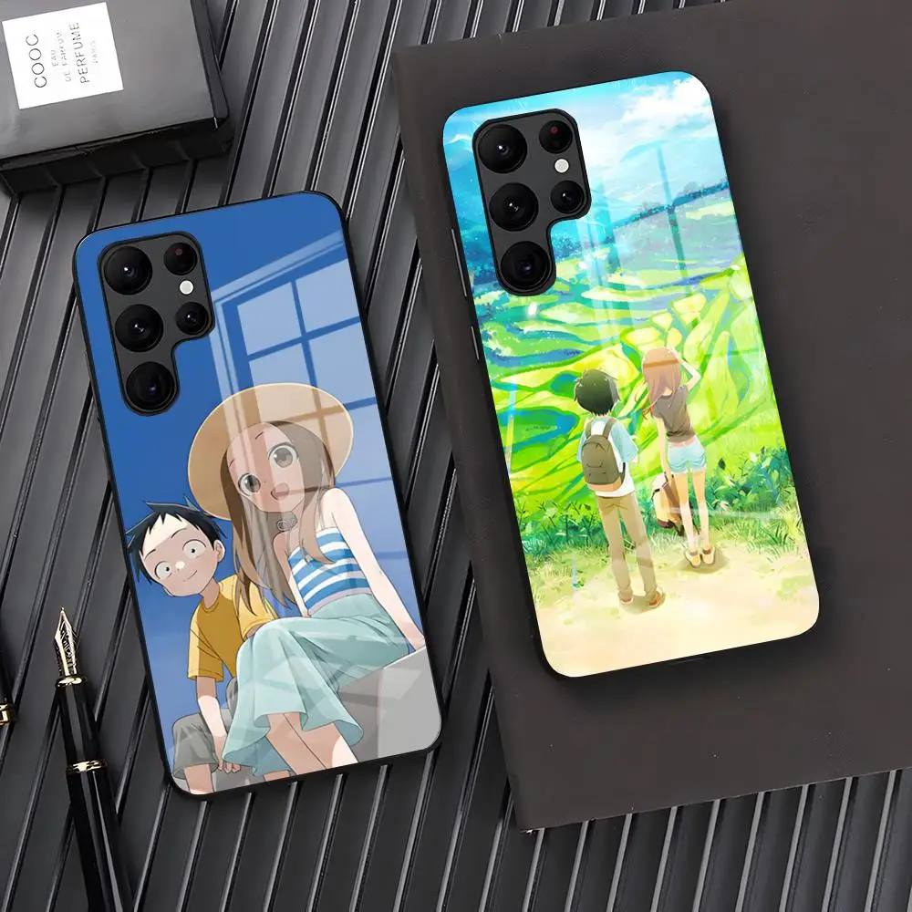 Чехол для телефона Karakai Jozu No Takagi San для Samsung A57 A37 A33 5G A54 A36 A35 A56 A52 A17, противоударный стеклянный чехол