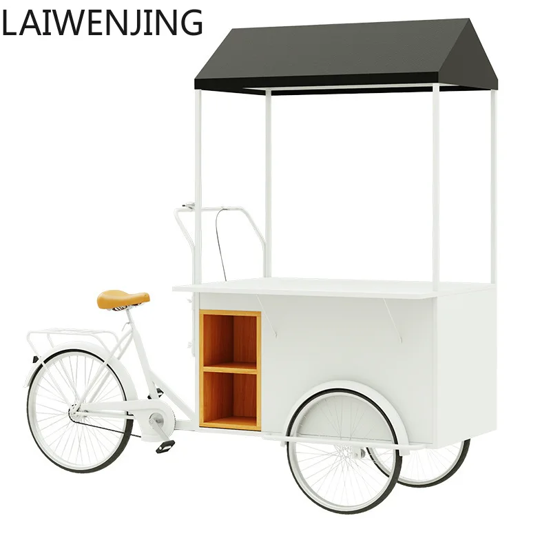 

HLZ Mobile Flower Cart Stall Rack Market Night Market Commercial Street Snack Cart