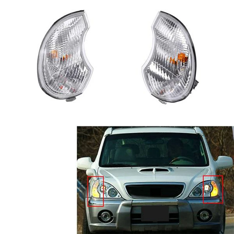 Front Bumper Headlight Head Light Side Marker Corner Turn Signal Light For Hyundai Terracan 01-06 92301H1010 92302H1010 Parts