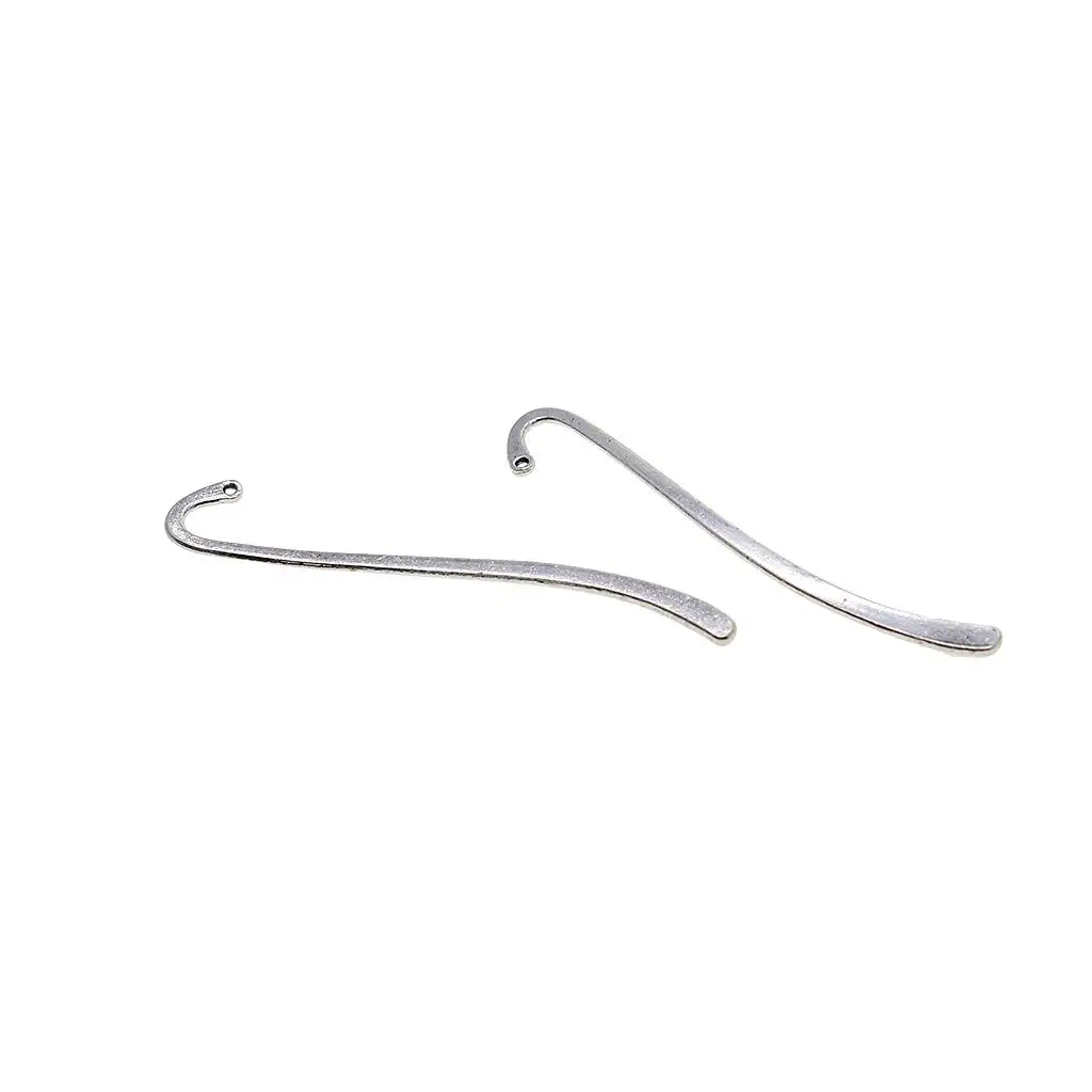 Metal Bookmark Antique Silver DIY Jewelry Findings Flat Book Marker Craft Supply for Stationery Gift