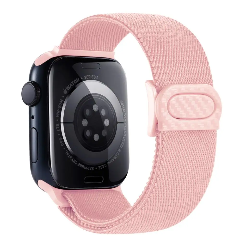 Pulseira de Nylon de Carbono para Apple Watch, Banda, Pulseira Elástica, iWatch Series 9, 8, 7, 6, 3, SE Ultra 2, 40mm, 44mm, 45mm, 41mm, 49 milímetros, 38 milímetros