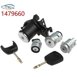 New 1479660 with 2 Keys Car Door Lock Barrel for Ford Fiesta MK V Fusion/Mk5 Cylinder Repair 2S61A22050BM 2S61-A22050-BM