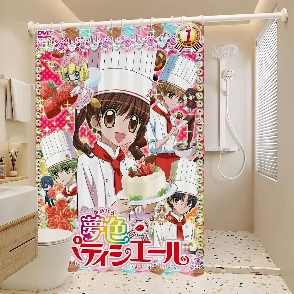 

Pretty Anime Y-yumeiro Patissiere 1 Piece Of 150x180cm Printed Shower Curtain Partition Bathroom Waterproof And Mold Resistant
