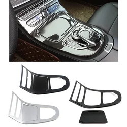 For Mercedes Benz E Class W213 E200 E300 E350 2016 2017 2018 Car Center Console Cup Holder Gear Panel Frame Cover Trim Sticker