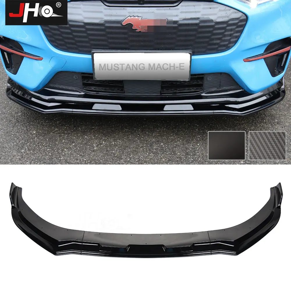 

3PCS Front Bumper Lip Splitter Lip Diffuser Spoiler Protector Guard for Mustang Mach E 2021 2022 Car Accessories